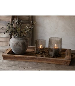 Grote houten - bak - schaal - tray - 70 (85 incl. handvaten) x 40 x 8 cm
