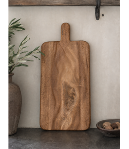 Houten plank met steel - ca. 40 x 20 cm