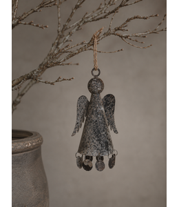 Countryfield Engel - metaal - oudgrijs - muntjes - hanger