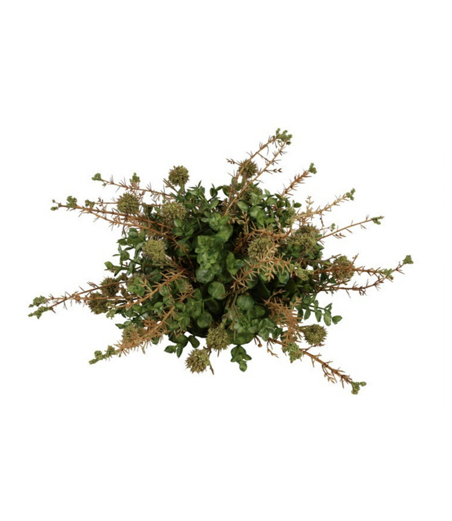Countryfield Kunstbloem halve bol Biddle L groen-L38B38H16CM