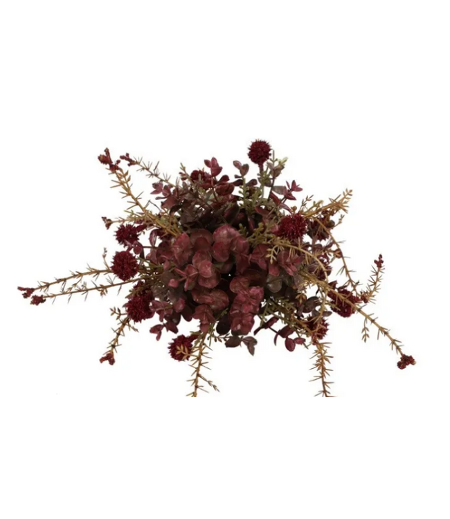 Kunstbloem halve bol Biddle L rood L38B38H16CM