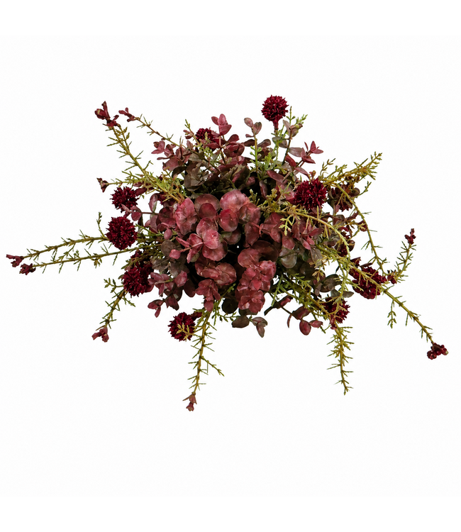 @ Kunstbloem halve bol Biddle L rood L38B38H16CM