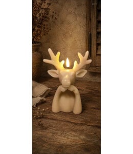 Countryfield LED Kaars Hert Lyon S beige-7,1x8,6x16CM