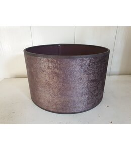 2062 - KKL - lampenkap - recht - bruin melee velours - 25 x 25 x 15 cm