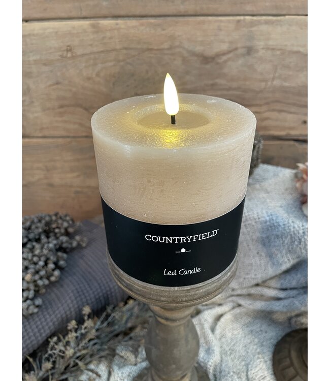Countryfield @ Stompkaars rustiek Ø10CM LED ro Lyon S beige-L10B10H10CM