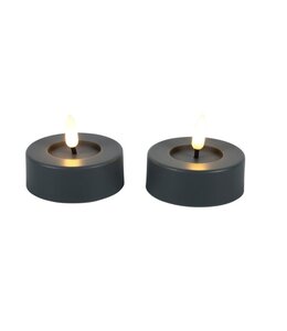 Countryfield LED Kaars Maxi theelicht Ø6,7CM ro Lyonie s2 grijs-6,7x6,7x5,5CM