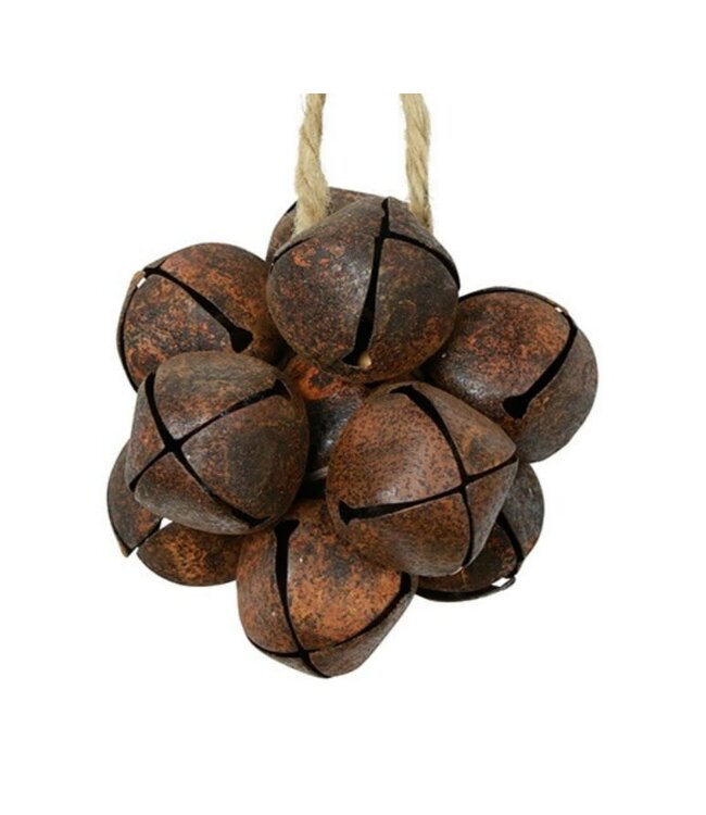 Countryfield Kersthanger belletjes Jort roest-8x8x8CM