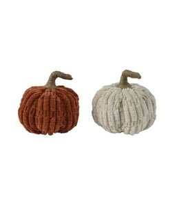 Pompoen polyester 2 assortie d13 h13cm - per stuk