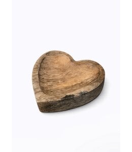 Houten schaaltje hart 10,5x10x2,5cm