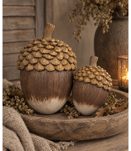 @ Eikel bruin goud17x12x12 cm - de grootste - per stuk