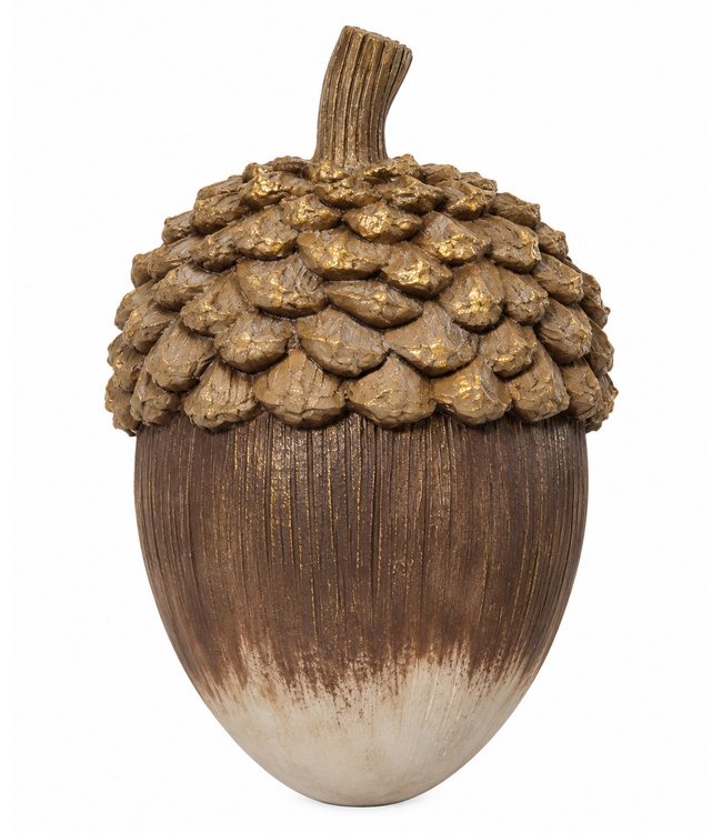 @ Eikel bruin goud17x12x12 cm - de grootste - per stuk