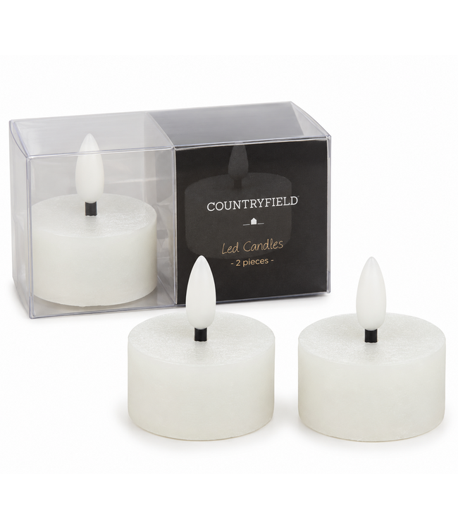 Countryfield @ Witte LED waxinelichtjes 4 cm