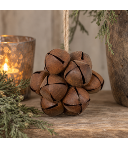 Countryfield @ Kersthanger belletjes Jort roest-6x6x6CM