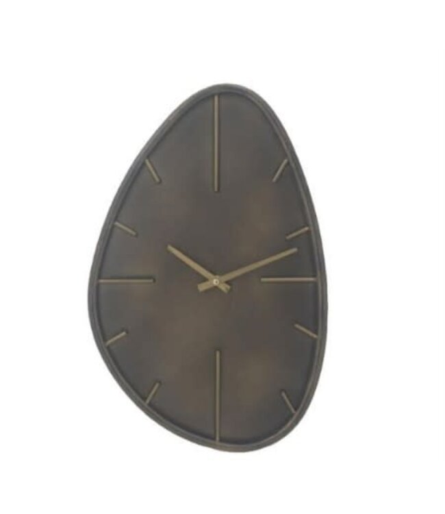 Wandklok Evia organisch brons - 30x48x3,5cm