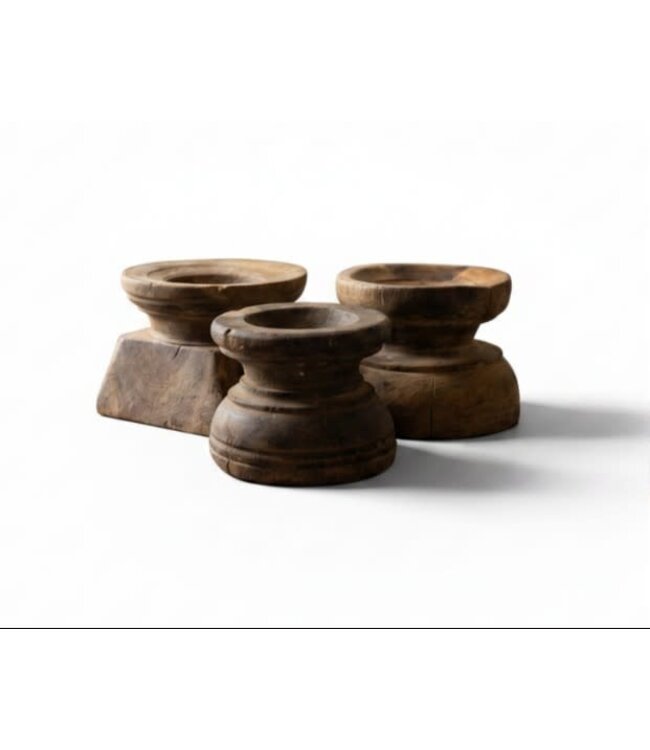 @ Mix - Houten kaarsen pully - per stuk ca. 14 x 14 x 11 cm