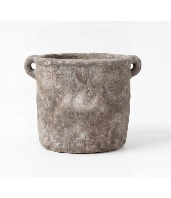 # Vensterbankpot met oren Henk M Grey - ca. 37 x 15 x 23 cm