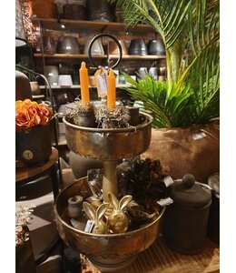 @ Etagere Military 2 plate - 35 x 69.5 cm - goud