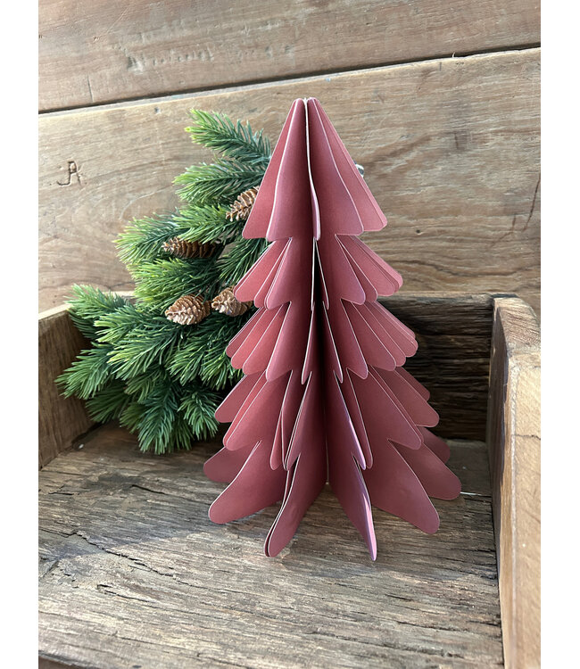 @ Kerstboom papier 23 cm lichtroze (13)