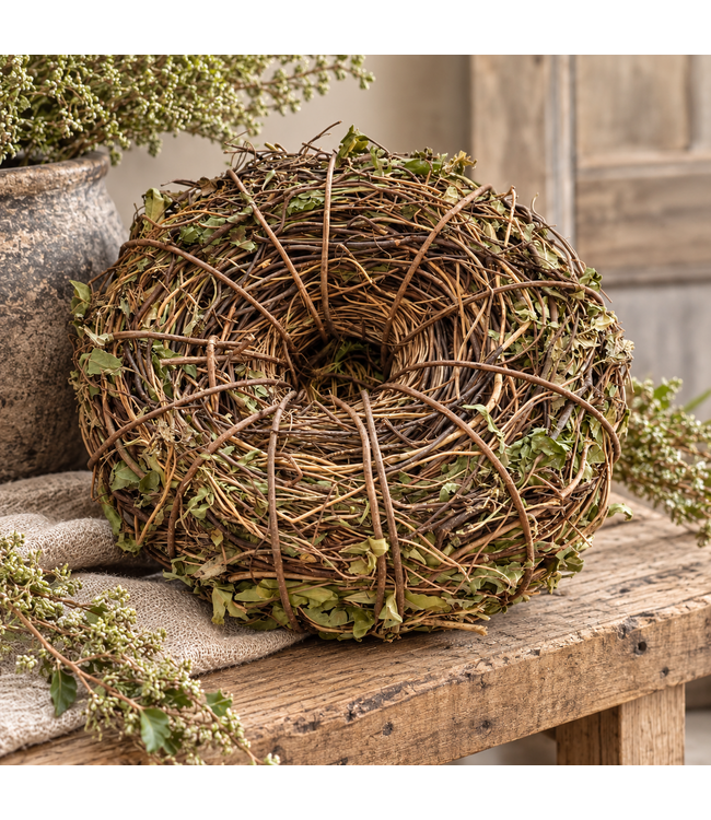 Hop krans d40 h15cm natural