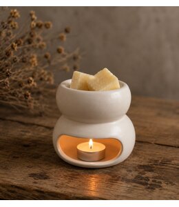 Chubby brander Ø10 x h.9cm gebroken wit