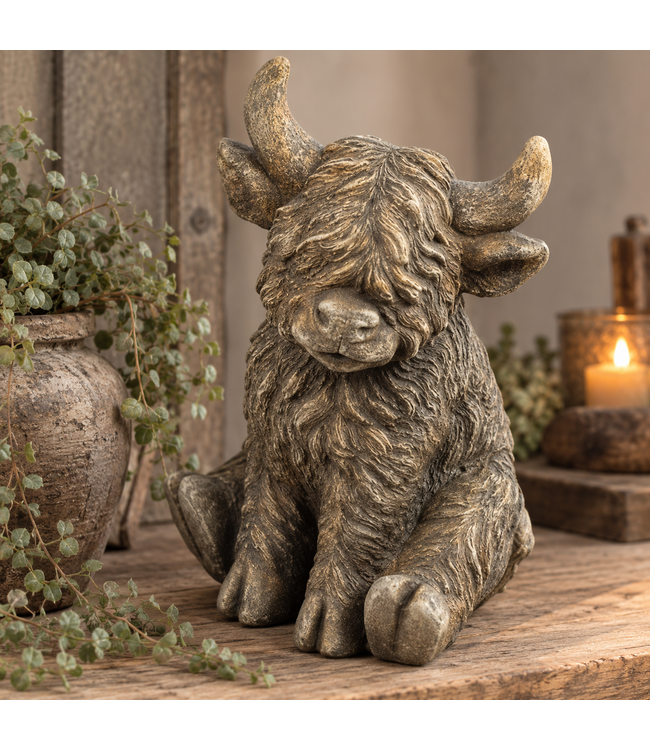 Countryfield @ Schotse hooglander zittend Yuki XL bruin-20,5x19,5x32,5CM