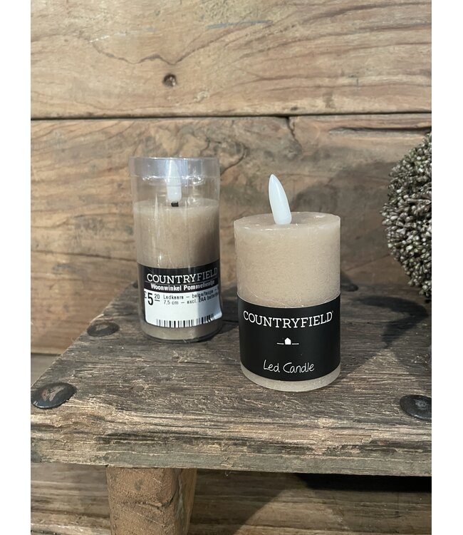 Countryfield @ Ledkaars - beige/taupe - 5 x 7,5 cm - excl. 2AA batterijen