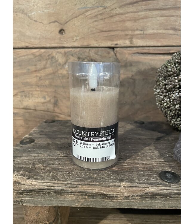 Countryfield @ Ledkaars - beige/taupe - 5 x 7,5 cm - excl. 2AA batterijen