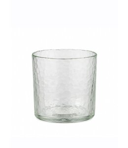 @ Cylinder - gehamerd glas - ca. 8 x 8 cm