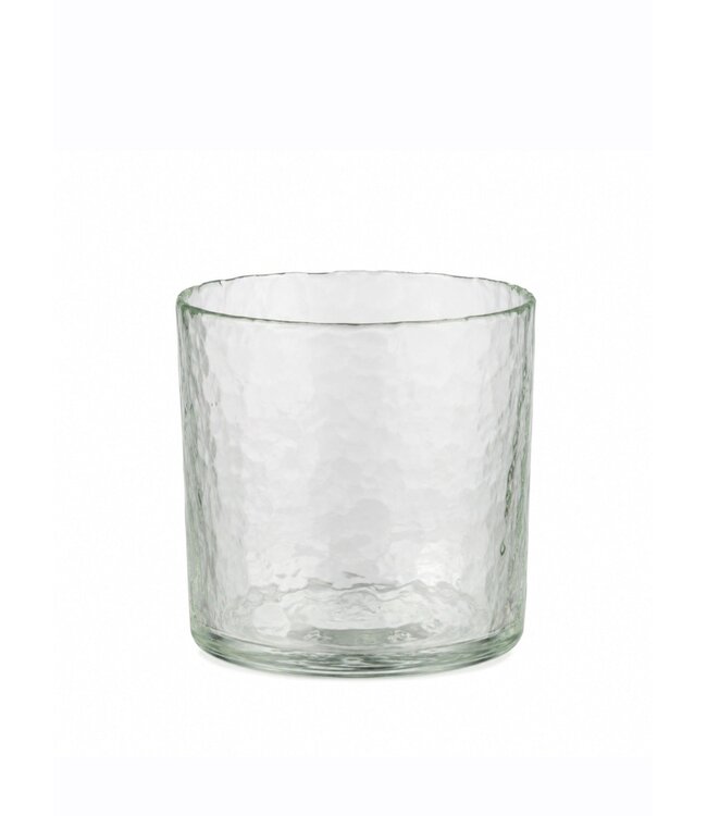 @ Cylinder - gehamerd glas - ca. 8 x 8 cm