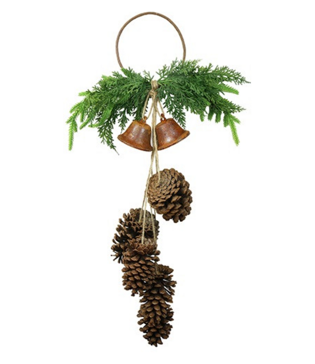 Countryfield Festoen kerstbel Theo roest-15x15x65CM
