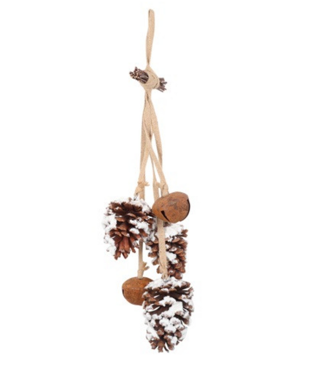 Countryfield Kersthanger dennenappels en sterren Falk d.bruin-62x8x4CM