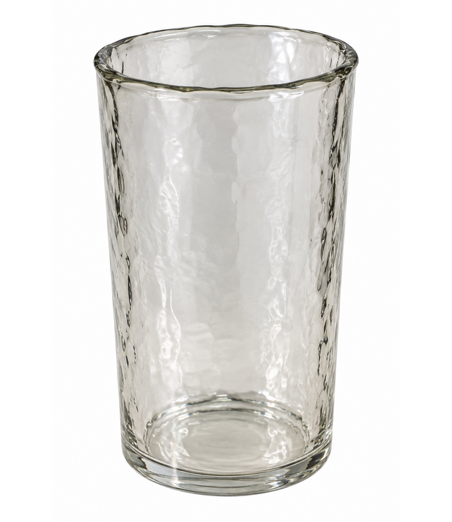@ Cylinder - gehamerd glas - ca. 10 x 16 cm
