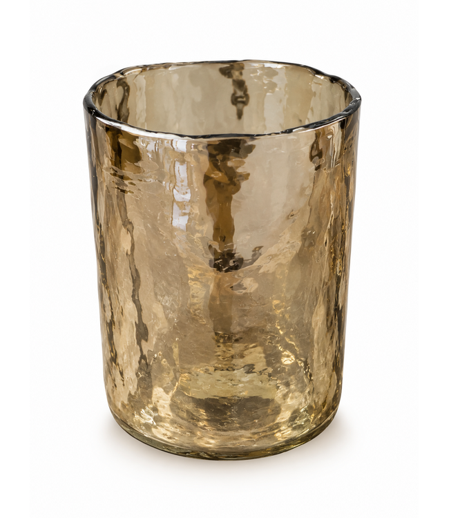 @ Cylinder - gehamerd getint glas - ca. 8 x 11 cm