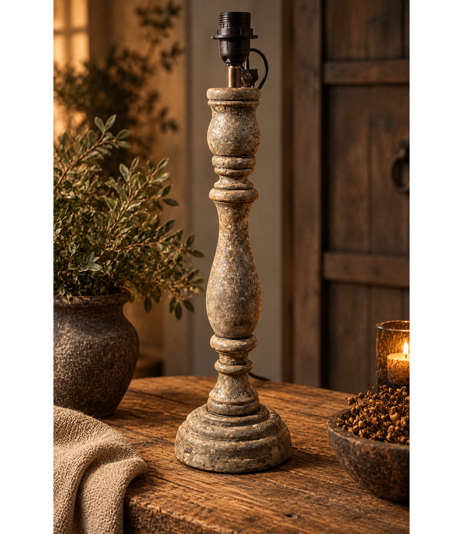 @ Houten lampvoet (310) - 16 x 16 x 50 cm (59 cm incl fitting)