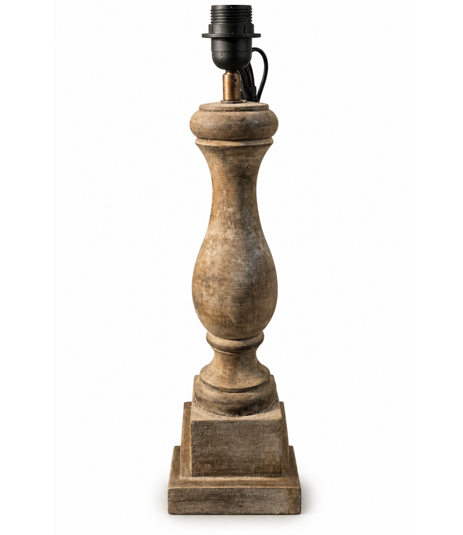 @ Houten lampvoet (311) - 13 x 13 x 41 cm (50 cm incl fitting)