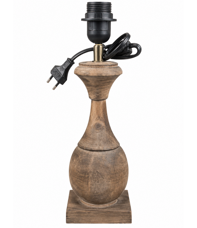 @ Houten lampvoet (315) - 10 x 10 x 25 cm (34 cm incl fitting