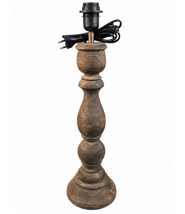 @ Houten lampvoet (314) - 15 x 15 x 51 cm (60 cm incl fitting)