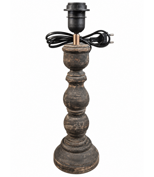 @ Houten lampvoet (312) - 12 x 12 x 31 cm (40 cm incl fitting)