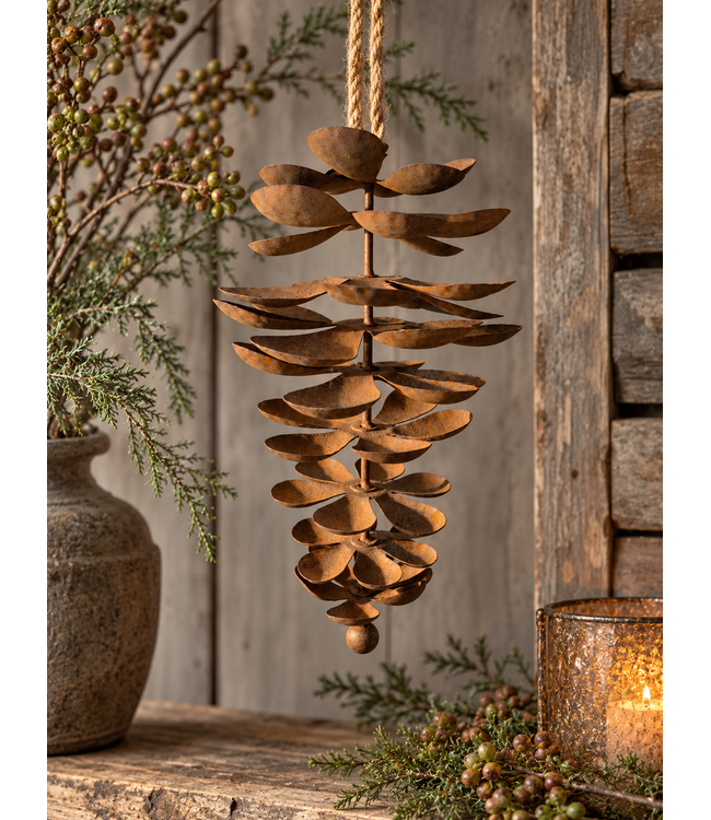 @ Dennenappel roest hanger - ca. 20 x 30 cm