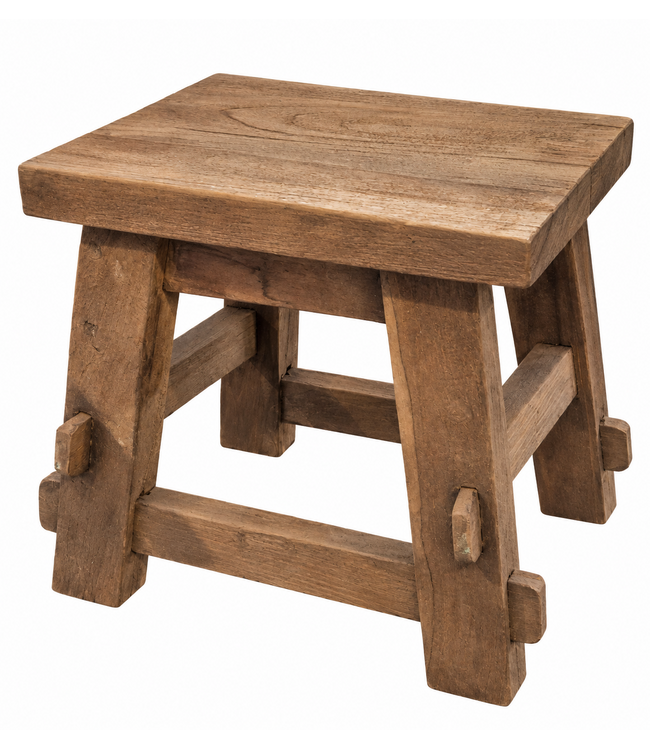 Houten kruk - ca. 30 x 20 x 30 cm