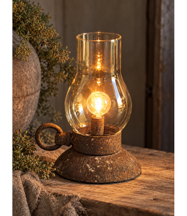 Countryfield LED Lamp Tafel ov Assam roest-13x10,5x18CM