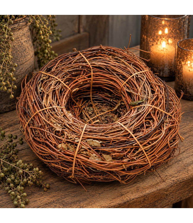 Hop krans d35 h15cm natural