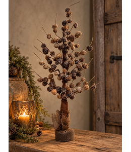 cone tree/standing white wash 22x67 cm