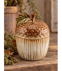@ Aardewerk jar eikel Sylva S - 8,7x8,7x11cm