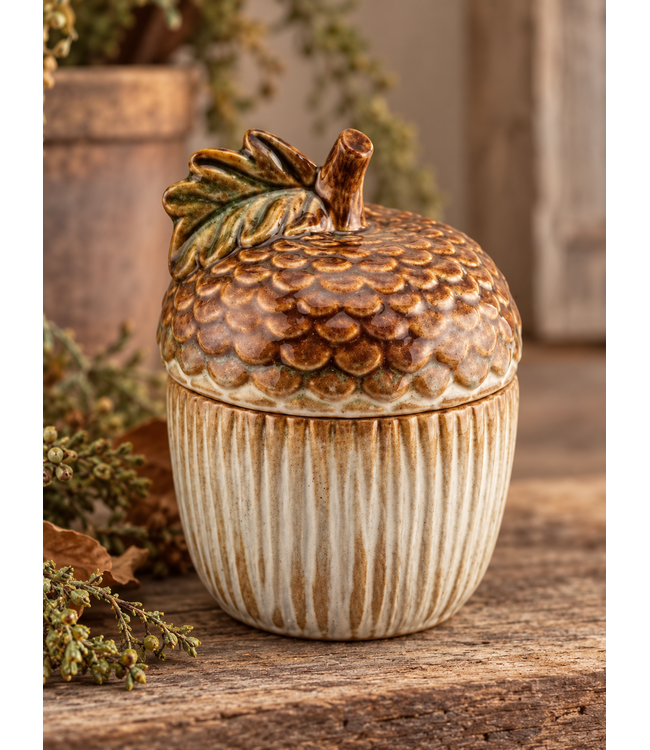 @ Aardewerk jar eikel Sylva XS - 7,2x7,2x9,6cm