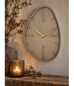Wandklok Evia organisch beige - 30x48x3,5cm