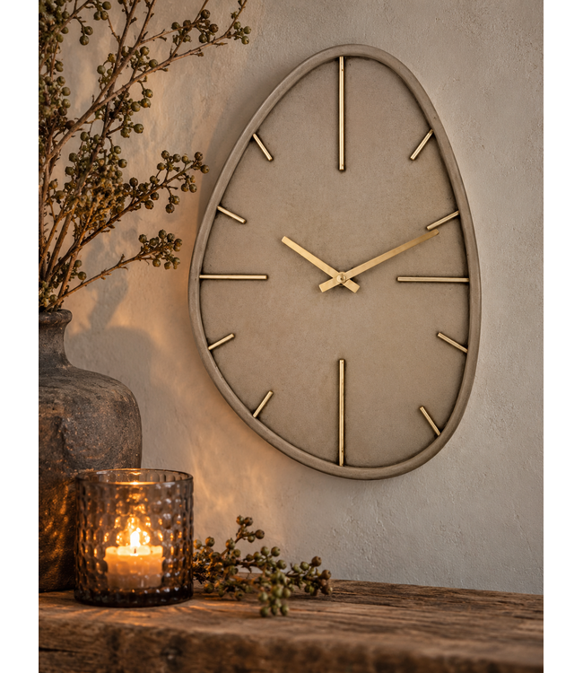 Wandklok Evia organisch beige - 30x48x3,5cm