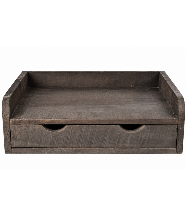 Koffieplateau met lade - hout - ca. 45 x 30 x 15 cm
