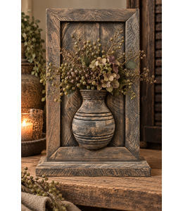 Paneel met vaas staand - ca. 34 x 52 cm (excl. Deco)