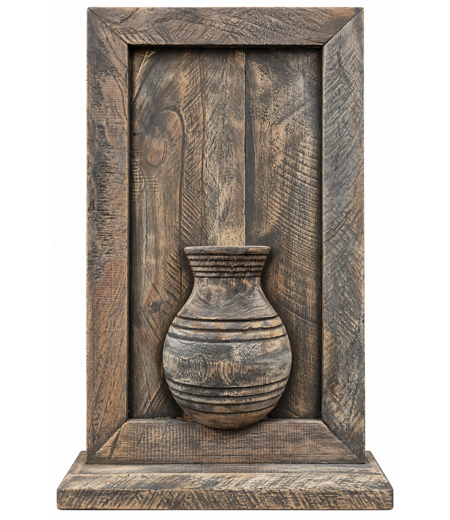 Paneel met vaas staand - ca. 34 x 52 cm (excl. Deco)